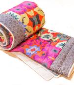 Multicolor Floral Print Jaipuri Razai