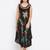 Women Black Color Hand Painted Rayon Dress