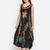 Women Black Color Hand Painted Rayon Dress