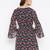 Women Black Color Floral Printed Georgette With Cotton lining Knee Length Dress