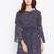 Women blue and Multi Color Paisley Printed Georgette With Cotton lining Knee Length Dress