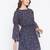 Women blue and Multi Color Paisley Printed Georgette With Cotton lining Knee Length Dress