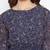 Women blue and Multi Color Paisley Printed Georgette With Cotton lining Knee Length Dress