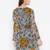 Women Off White and Mustard Color Floral Printed Georgette with cotton lining Knee Length Dress