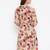 Women Cream and Multicolor Floral Printed Crepe Knee Length Dress