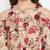 Women Cream and Multicolor Floral Printed Crepe Knee Length Dress
