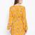 Women Mustard and Multicolor and Floral Printed Crepe Knee Length Dress