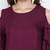Women Maroon Color Cold With bell Sleeve Rayon Top
