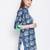 Women Navy Blue Color Floral Printed Cotton Kurti