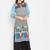 Women Turquoise Blue Color Printed Cotton Kurti