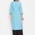 Women Turquoise Blue Color Printed Cotton Kurti