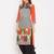 Women Orange Color Printed Cotton Kurti
