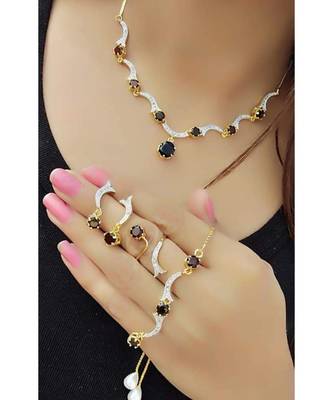 Black Stone Necklace Sets 1