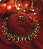 Gold Tone Temple Work Necklace