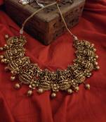 Gold Tone Temple Work Necklace