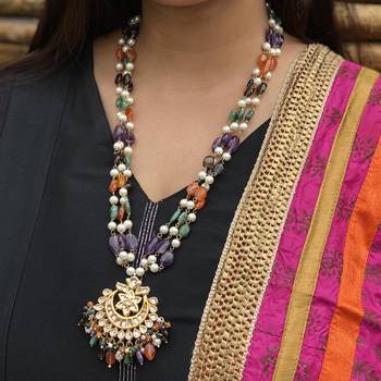 Gold Tone Multicolor Necklace 2
