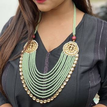 Mint Gold Tone Kundan Necklace 2