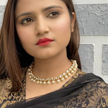 Gold Tone Kundan Necklace 2