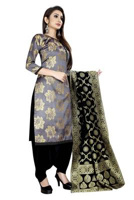 woven brocade unstitched sawlar with dupatta 3