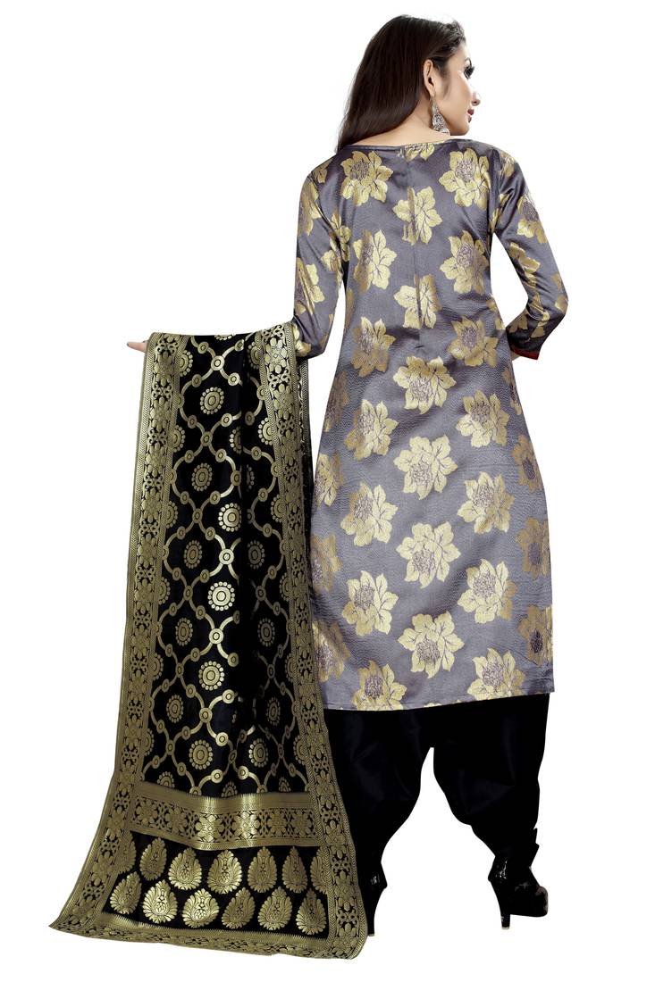 woven brocade unstitched sawlar with dupatta