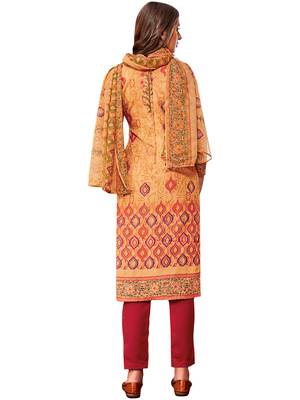 Mustard Printed Cotton Salwar 2