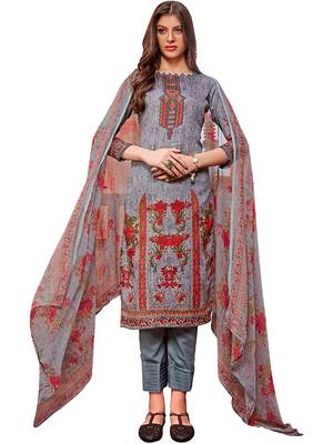 Grey Printed Cotton Salwar 1