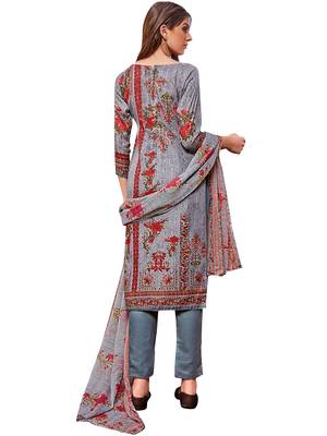 Grey Printed Cotton Salwar 2