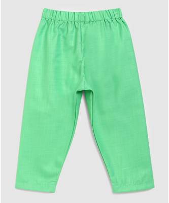 pista green matka cotton kurta with embroidered panel and green pajama 6