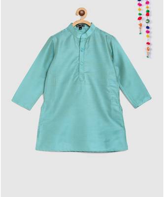 full sleeves kurta and pajama-blue, with brocade jacket 3