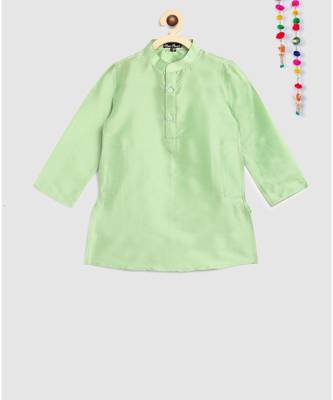 green kurta, green jodhpuri pajama with contrast grey bird print jacket 5