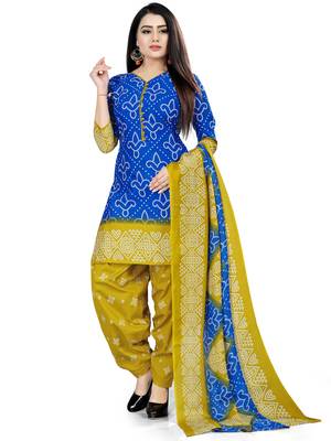 Blue Printed Cotton Salwar 1