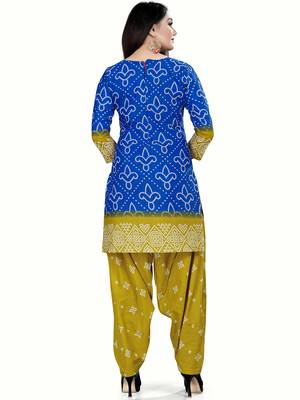 Blue Printed Cotton Salwar 2