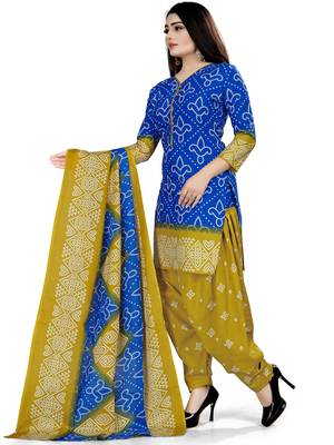 Blue Printed Cotton Salwar 3