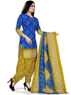 Blue Printed Cotton Salwar 4
