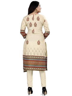 Cream Printed Cotton Salwar 2