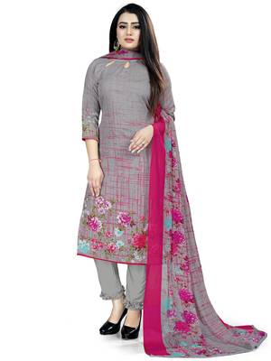 Grey Printed Cotton Salwar 1