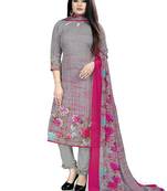 Grey Printed Cotton Salwar