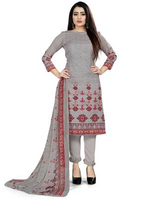 Grey Printed Cotton Salwar 1