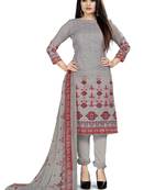 Grey Printed Cotton Salwar