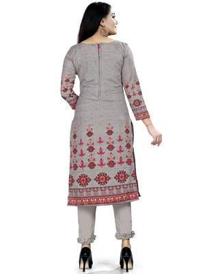 Grey Printed Cotton Salwar 2