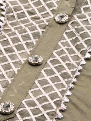 Grey Embroidered Silk Blend Salwar 4