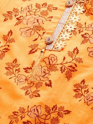 Yellow Printed Silk Blend Salwar 4