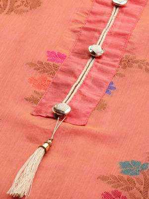 Orange Weaved Banarasi Silk Salwar 4