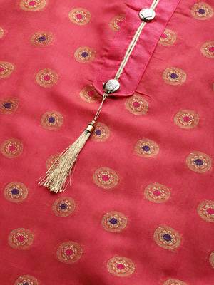 Pink Weaved Banarasi Silk Salwar 4