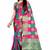 Women's Banarasi Silk Rama Pink Round Buuti Sari 