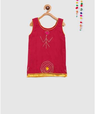 fuschia short top with sharara 3
