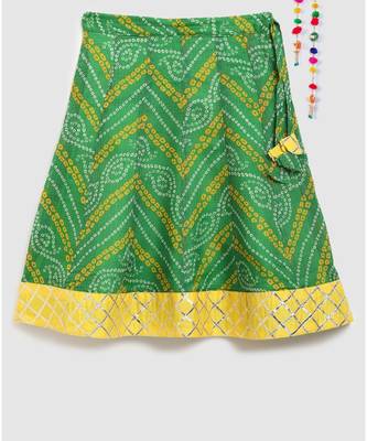 yellow gota patti top with kota doria lehnga 5
