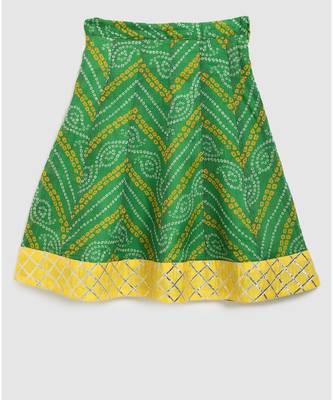 yellow gota patti top with kota doria lehnga 6
