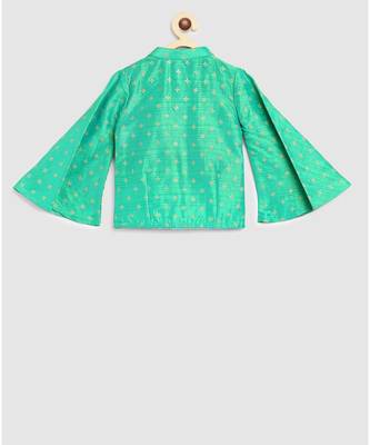 green brocade choli with kota doria lehnga 4