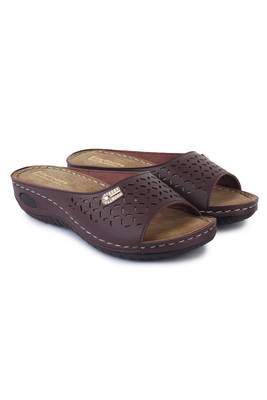 Beautiful Brown color synthetic material flats for women 1
